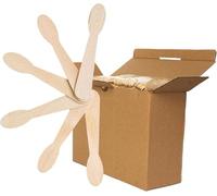 IceStick - 3000 Cuillères à Glace en Bois 9,3 x 1,7 cm | Petites Cuillères Bois pour Desserts, Glaces, Yaourts | Spatule à glace en Bouleau Écologiques