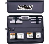 IceToolz Xpert Set de tarauds Set d'outils pour vélo Tarauds à pédale avec tournevis dans un étui Outils pour vélo