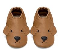 IceUnicorn Chausson Bebe Chausson Cuir Souple Bebe Garçon Fille Premiers Pas Chaussons Bébé(Curcuma Ours, 18-24 mois)
