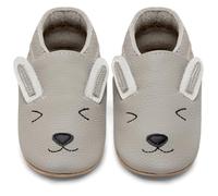 IceUnicorn Chausson Bebe Chausson Cuir Souple Bebe Garçon Fille Premiers Pas Chaussons Bébé(Gris Lapin, 18-24 mois)