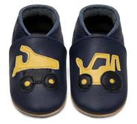 IceUnicorn Chausson Bebe Chausson Cuir Souple Bebe Garçon Fille Premiers Pas Chaussons Bébé(Marine Dredge, 6-12 mois)