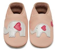 IceUnicorn Chausson Bebe Chausson Cuir Souple Bebe Garçon Fille Premiers Pas Chaussons Bébé(QF l'éléphant, 0-6 mois)