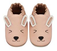 IceUnicorn Chausson Bebe Chausson Cuir Souple Bebe Garçon Fille Premiers Pas Chaussons Bébé(Rose Lapin, 12-18 mois)