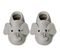 IceUnicorn Chaussons d'éveil pour bébé garçon en cuir souple pour bébé fille, Éléphant gris clair, 12-18 mois