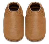 IceUnicorn Chaussons d'éveil pour bébé garçon et fille en cuir souple Chaussons antidérapants en cuir pour bébé, Curcuma, 12-18 mois