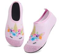 IceUnicorn Chaussures Aquatiques Enfants Chaussettes Surf Natation Piscine et Plage Garçons Filles Bébé Séchage Rapide Antidérapantes(Licorne Scintillante,20/21EU)
