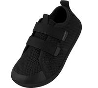 IceUnicorn Chaussures pieds nus pour enfant - Large boîte à orteils - Pour garçons et filles - Minimalistes - Pour l'extérieur, le trail, la marche, Noir , 25 EU Large