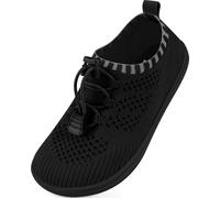 IceUnicorn Chaussures pieds nus pour enfants à bout large Chaussures en tricot pour enfants et jeunes filles Minimalistes respirantes, Noir , 22 EU Ancho