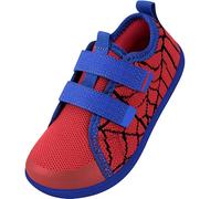 IceUnicorn Enfant Barefoot Chaussures de Garçons Filles Minimalistes de Trail Basket Légères Antidérapantes Respirantes Zero Drop(Rouge Bleu, 32 EU Large)