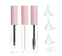 ICEYLI Tube de mascara vide 10 ml pour eye-liner et lèvres Gloss Tubes inserts en caoutchouc et entonnoirs pour huile de ricin, kit idéal pour bricolage cosmétique