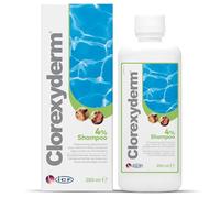 ICF | Clorexyderm 4% Shampoing Chien | Shampooing Chien Antiseptique, Hydratant et Anti Odeur pour Chien et Chat | Assainit, Hydrate et Protège la Peau | 250ml