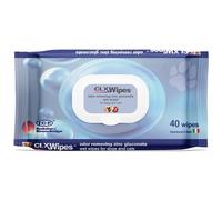 ICF | CLX Lingette Chien | Lingettes Nettoyantes, Assainissantes et Hydratantes pour Chien et Chat | Nettoyage quotidien des pattes, des plis cutanés, et des espaces interdigités | 40 lingettes