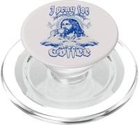 « Ich bete für Kaffee » - Inscription « Coffee Kirche » PopSockets PopGrip pour MagSafe