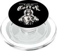 « Ich bete für Kaffee » - Inscription « Coffee Kirche » PopSockets PopGrip pour MagSafe
