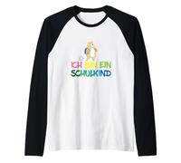 Ich Bin EIN Schulkind Ours Premier Jour d'école garçon Fille Manche Raglan