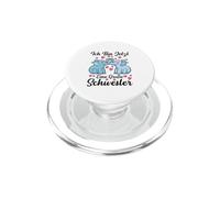 Ich Bin Jetzt Eine Große Schwester Frère Sœur Éléphant PopSockets PopGrip pour MagSafe