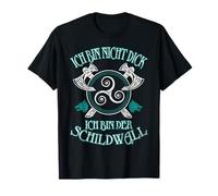 Ich Bin Nicht Dick Ich Bin der Schildwall Lustiges Viking T-Shirt