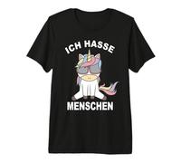 Ich Hasse Menschen - Licorne T-Shirt Haut de Gamme