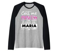Ich heiße Maria T-Shirt Princesse Maria Idée Cadeau Manche Raglan