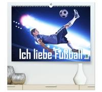 Ich liebe Fußball (hochwertiger Premium Wandkalender 2026 DIN A2 quer), Kunstdruck in Hochglanz: Ob auf dem Platz oder im Fernsehen. Welche Liga ist egal. Hauptsache der Ball rollt.