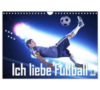 Ich liebe Fußball (Wandkalender 2026 DIN A4 quer), CALVENDO Monatskalender: Ob auf dem Platz oder im Fernsehen. Welche Liga ist egal. Hauptsache der Ball rollt.