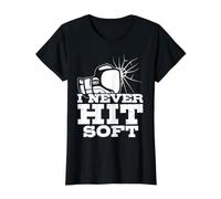 Ich schlage Niemals weich zu | Boxe, Kickboxing, Thaiboxen T-Shirt Graphique avec Valeur, Femme, Noir, S