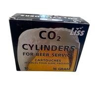 Cartouches CO2, capsules dioxyde de carbone, 16 g, 10 pièces