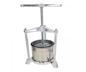 ich-zapfe.de Pressoir a Pomme, Pressoir a Fruit, Pressoir a vin - Maxi, avec Double Panier en Acier Inoxydable, 5L