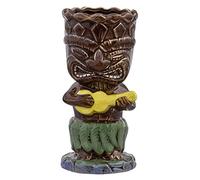 ich-zapfe.de Tiki mug, Tasse tiki - Ukulélé, Marron foncé, 400 ML