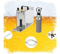 ich-zapfe Ensemble Complet - Tireuse a Biere - PYGMY 25 Le Machine a Biere, Pompe a Biere 1 Ligne, 25 litres/h, Professionnelle, Green Line (KEG:NC Adaptateur)