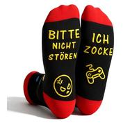 ICH ZOCKE Chaussettes de jeu (Rouge)