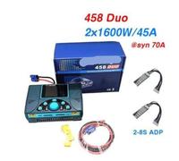 ICHARGER 458 Duo 1600W 45A Dual Port Balance Charger Discharger Compatible avec 308 Amélioration de la Vie LILO LILO LIVH LIVH LT NIZN Packs(with 2-8s ADP)