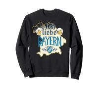 Iche Liebe Bayern I Love Bavaria en Allemand Oktoberfest Meme Sweatshirt