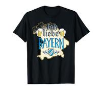 Iche Liebe Bayern I Love Bavaria en Allemand Oktoberfest Meme T-Shirt