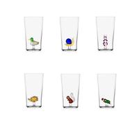 Ichendorf Animal Farm Lot de 6 verres Long Drink en verre borosilicate, décors assortis