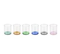 Ichendorf Lot de 6 Tumbler en verre borosilicate, couleurs assorties