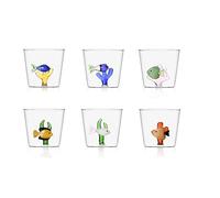 Ichendorf Marine Garden Lot de 6 verres à eau décorés, poisson avec algue