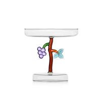 Ichendorf Milano Alzata Raisin, Collection Fruits & Flowers, D 15 cm, verre borosilicaté, fait à la main