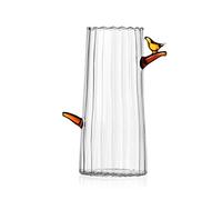Ichendorf Milano Birds, Collection Birds, D10 x H21 cm, Ambre, Verre Borosilicate, Fait Main