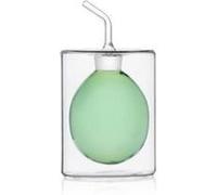 Ichendorf Milano Oliera à deux parois vertes | Collection cylindre double paroi | 15 cl | Verre borosilicate | Fait à la main