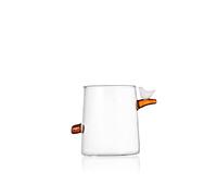 Ichendorf Milano Collezione Birds Gobelet à eau oiseau blanc 35 cl, verre Borosilicate, fabriqué à la main Motif : Tomoko Mizu