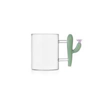 Ichendorf Milano Gobelet cactus vert mat, collection Desert Plants, 45 cl, verre borosilicate, fait main