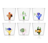 Ichendorf Milano Lot de 6 Tumbler, Collection Marine Garden, 35 cl, verre borosilicate, fait à la main