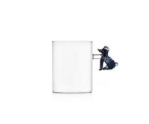 Ichendorf Milano Mug caniche, collection Dogs, 45 cl, verre borosilicate, fait main