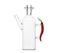 Ichendorf Milano Oliera avec manche piment, collection Vegetables, 45 cl, verre borosilicaté, fait à la main