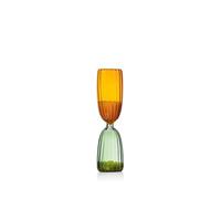 Ichendorf Milano Sablier 5 Minutes, Vert - Ambre, Collection Times, Verre borosilicaté, fabriqué à la Main