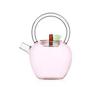 Ichendorf Milano Teiera Pomme, collection Fruits & Flowers, 70 cl, verre borosilicate, fait à la main