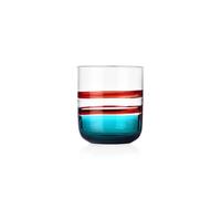 Ichendorf Milano Tumbler, Bordeaux et Turquoise, Collection Gesti, 35 cl, verre soufflé à la bouche, fini à la main