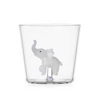 Ichendorf Milano Tumbler éléphant blanc, collection Savannah, 30 cl, verre borosilicate, fait main