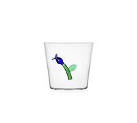 Ichendorf Milano Tumbler, fleur bleue, collection botanique, 35 cl, verre borosilicate, fait main